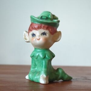 Vintage Lefton St. Patrick's Day Posing Leprechaun